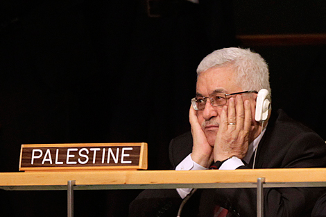 Abu Mazen, en un momento del discurso de Obama.| Ap