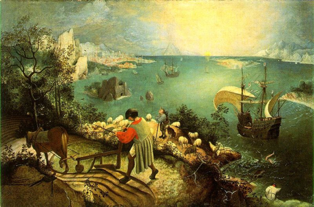 (La caída de Ícaro, por Brueghel el Viejo)