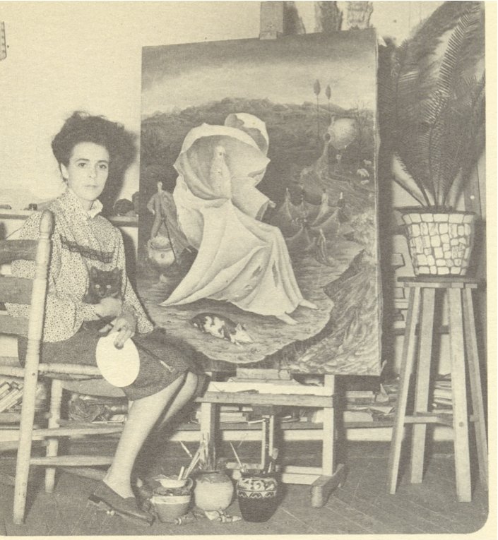 Leonora, en México, 1944, pinta a San Antonio Abad