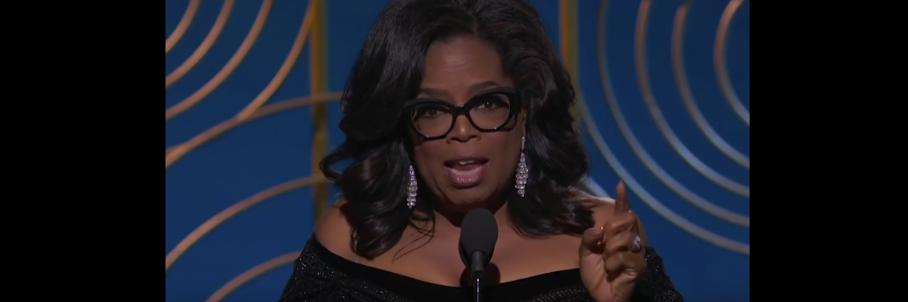 Que significa la referencia al suelo de linóleo en el discurso de Oprah  Winfrey?