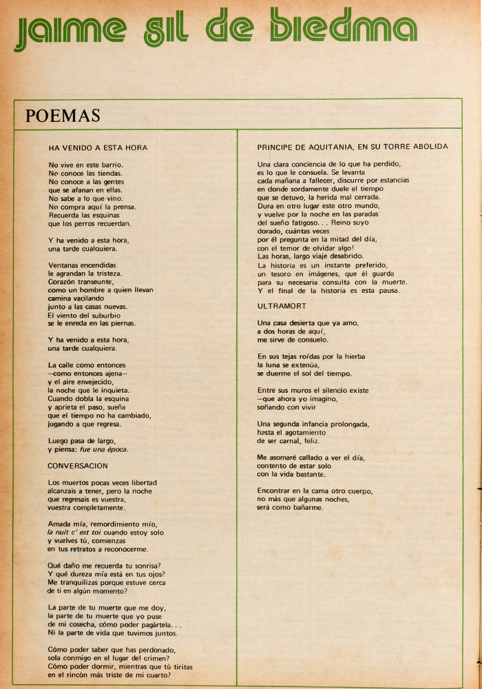 Poemas Jaime Gil de Biedma