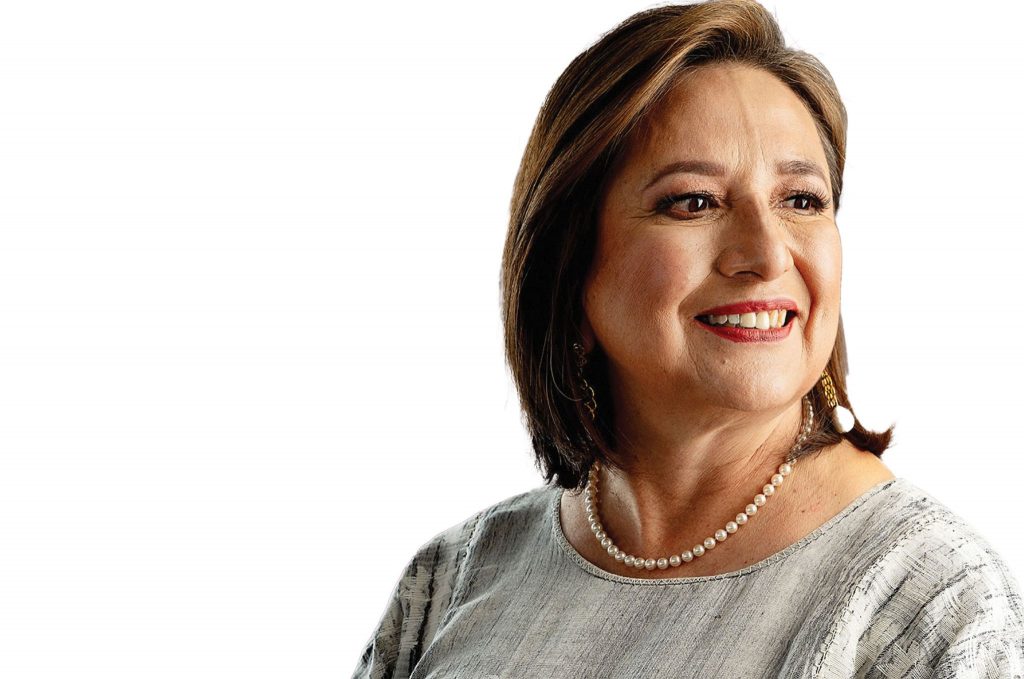 Retrato de Xóchitl Gálvez, candidata a la presidencia de México en 2024.
